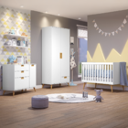 Berço/mini-cama Caring | Serpil - Branco/carvalho